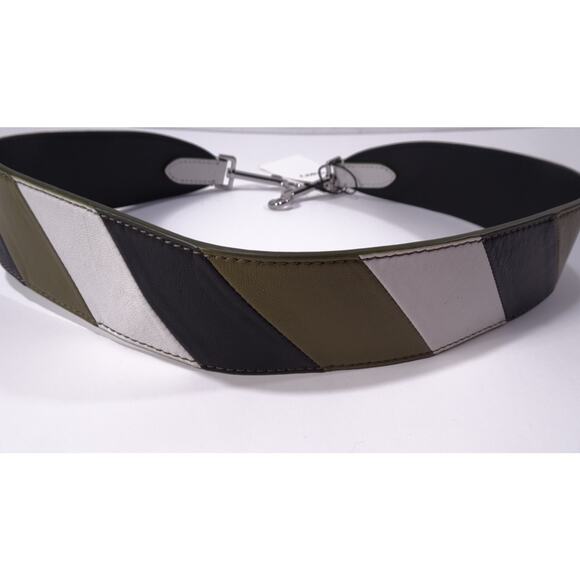 Theory Women's Transformer Patchwork Strap Military Green Halyan Leather NWT 125 - Picture 11 of 15